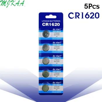 5vnt/pakuotė CR1620 Mygtukas Baterijų ECR1620 DL1620 5009LC Ląstelių Monetos 3V Ličio Baterija CR 1620 Žiūrėti Elektroninių Žaislų Nuotolinio