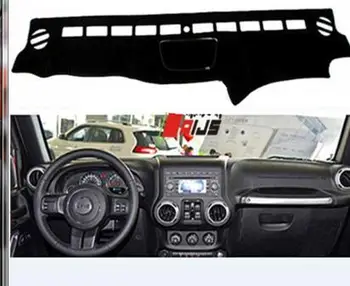 J369 Juodos spalvos prietaisų Skydelio Dangtelį Brūkšnys Kilimėlis Jeep JK 2007-2017 Automobilių Reikmenys LANTSUN