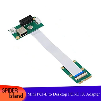 Nešiojamojo kompiuterio Mini PCI-E Desktop PCI-E 1X Adapteris Keitiklis Riser Card Juostelės Kabelis Išorės Grafika GPU Vaizdo plokštė EXP GDC