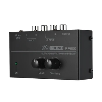Ultra-Kompaktiškas Phono Preamp PP500 Su Bass Aukštų dažnių Balanso garso Reguliavimo Pre-Amp Ratas Preamplificador JAV Plug
