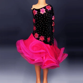 2019 Lotynų Šokių Suknelė Moterys/Merginos, Pramoginių Šokių Sijonai Panele/Vaikams Lotynų Sportinių Šokių Suknelės Vestido De Baile Latino