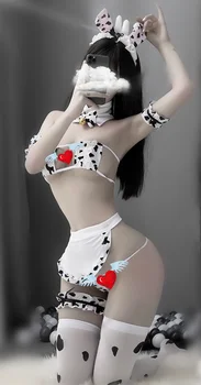 Naujas Seksualus apatinis Trikotažas Cos Karvė Kambarinės Kostiumas Cosplay Vienodas Tankini Bikini maudymosi kostiumėlį Anime Mergaičių Maudymosi kostiumai Lolita Liemenėlė ir Juosmenėlės