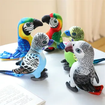 20CM Modeliavimas Papūga Macaw Pliušinis Lėlės Kawaii Tikroviška Papūga Pliušinis Žaislas, Minkšti Kimštiniai Laukinių Paukščių Lėlės Vaikų Dovanų