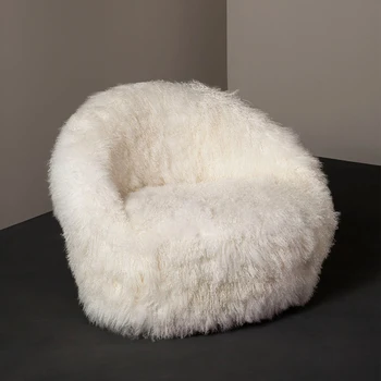Šiaurės net raudonos šviesos prabanga Pliušinis kėdė tingus laisvalaikio audinio sofos paprasta iškrovimo vienos sofos, kėdės