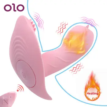 OLO 12 Režimas Makšties Masažas Šildymo Vibratorių Moterų Lyžis Vibratorius ir Nuotolinio Valdymo G Spot Klitorio Stimuliatorius Suaugusiųjų Sekso Žaislai
