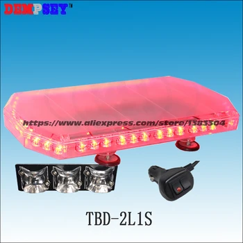 TBD-2L1S LED mini lightbar, Skubios Policijos aišku, kaip automobilių Raudona/ Mėlyna DC12V-24V Mirksinti įspėjamoji lemputė/Sunkusis magnetiniai žibintai