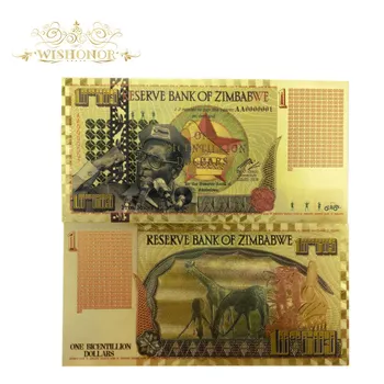 Naujas Zimbabvė Banknotų Prezidentas Robertas G. Mugabe Vienas Bicentillion Dolerių Banknotų etiketės UV Šviesos surinkimo