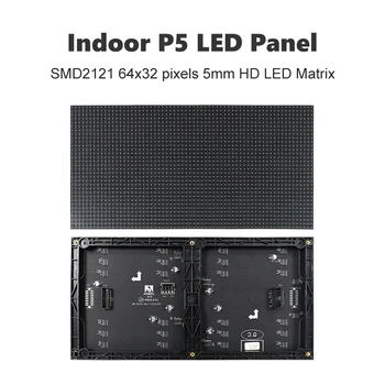 P5 Patalpų SMD Spalvotas LED Ekranas, Modulis 320x160mm Vaizdo Sieninės 64x32 Taškų