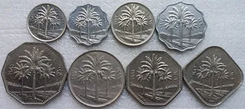 Irako 1971-1983 5-500 Fel 1 Dinaras Vario-nikelio Monetos, Pilnas Komplektas 8 Vienetų Originali Monetų Nekilnojamojo Originalios Monetos