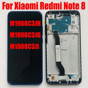 Už Xiaomi Redmi 8 Pastaba M1908C3JH M1908C3JG M1908C3JI LCD Ekranu Pantalla Matricos Touch Panel skaitmeninis keitiklis Asamblėjos Rėmelį