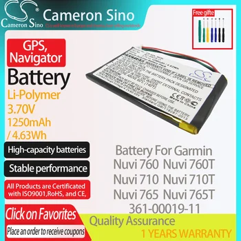 CameronSino Baterija Garmin Nuvi 760 Nuvi 760T Nuvi 710 Nuvi 710T Nuvi 765 tinka Garmin 361-00019-11 GPS,Navigatoriaus baterija
