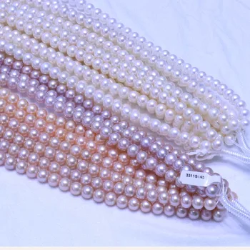 AAAAA 10mm tikras perlas sruogos netoli apvalus natūralus coloours balta rausva, violetinė