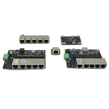 Nevaldomas 3/5port 10/100/1000M industrial Ethernet switch module PCBA valdybos OEM Auto jutimo Uostų PCBA valdybos OEM