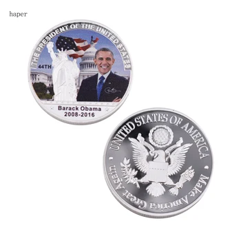 B. Obama Sidabro Monetos Prisent iš MŪSŲ Atminimo Metalo Kolekcines, Monetas, Dekoratyvinių Menų ir amatų Dovanos