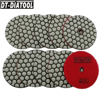 DT-DIATOOL 10vnt/set Dervos Obligacijų Diamond Lankstus Poliravimo Šluostės Sauso Šlifavimo ratukas 80mm, Keramikos Šlifavimo Diskus, kurių Skersmuo 3inch