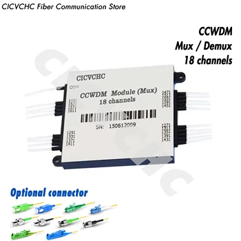 CCWDM modulio 18 Kanalo su Laisvos vietos Kompaktiškas CWDM Mux/Demux su LC, SC, FC jungtis