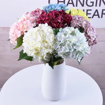 3 Vnt. Aukštos modeliavimo 11 šakutės šilko gėlių hydrangea dirbtinės gėlės dekoracija namuose vestuvių dekoravimas netikrą gėlių Filialas