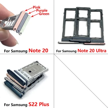50Pcs Originalus Dual Sim Kortelės Dėklas SD Reader, Laikiklis, Skirtas Samsung Galaxy Note, 20 Ultra / S22 Plius SIM Kortelės Dėklas Lizdo Laikiklį