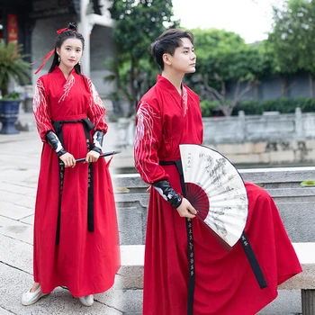 Kinų senovės raudona hanfu cosplay kostiumų didelis metrų vyrų ms pėstininkas su kardu paladinas kostiumas gražus kung fu kostiumai