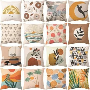 Maldyvai atogrąžų pajūrio Europos stiliaus užvalkalas gyvenamasis kambarys sofos užvalkalas bay lange pagalvėlė persikas oda pagalvė