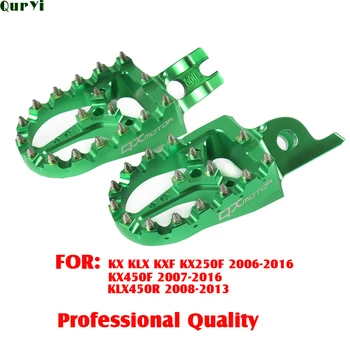 CNC Erzina MX Koja Vinys Stovi Pedalai Footpegs Už KX KLX KXF KX250F 2006-2016 KX450F 2007-2016 KLX450R 2008-2013 m.