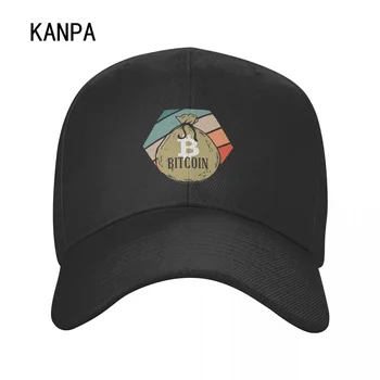 Bitcoin Logotipas Naujas Beisbolo Kepurės Vyrams Bžūp Moterų Skrybėlę Snapback Atsitiktinis Bžūp Casquette skrybėlės 2021 Mados tendencija juoda butas kepurės