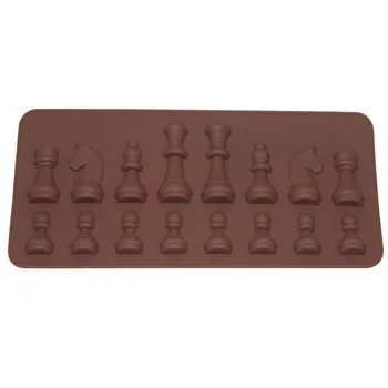 Silikono Formų 3D Tarptautinės Šachmatų Forma, Pyragai, bandelės, Šokoladas, Cukraus ir Muilo, Mielas Minkštas Dėklas Virtuvės Kepimo Tortas Dekoravimo Įrankiai