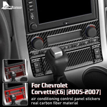 Anglies Pluošto Chevrolet Corvette C6 2005-2013 Reikmenys, Automobilių Oro Kondicionavimo Kontrolės AC CD Skydo Lipdukas kreminė