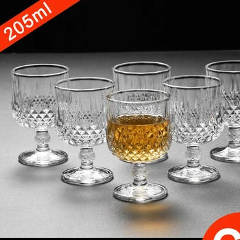 6 Vnt. Europos Stiliaus Stiklo Deimantų Vyno Taurė Nustatyti Buitinių Viskis Goblet Vyno Taurė Vyno Taurė