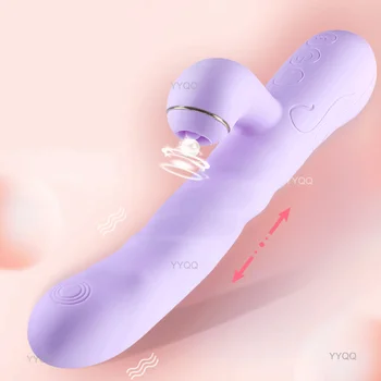 Moterų Vibratorius Sekso Žaislas Teleskopinis Vibracijos G Taško Kalba Lyžis Klitorio Stimuliacija Šildymo Makšties Dildo Masturbacija Suaugusiųjų