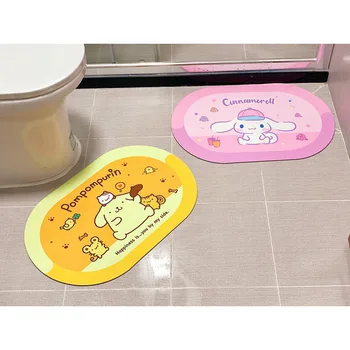 Kawaii Sanrio Minkštas Kilimėlis Sveiki Kittys Priedai Mielas Anime Vonios Kambarys Anti-Slydimo Vandens Absorbentas Greitai Sausas Kilimų Žaislai Mergaitėms Dovanų