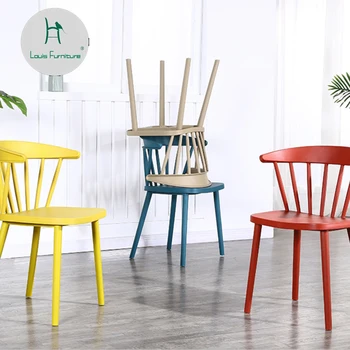 Louis Baldai Nauji Kavos Kėdė Pieno Arbata Priėmimo Ir Paprastas, Modernus Plastikinis Atgal Valgomojo Kėdės