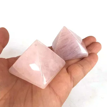 40mm natūralūs rose kvarco akmens kvarco kristalo piramidės gydymo reiki Chakra Energijos Bokštas Namų Puošyba, XY