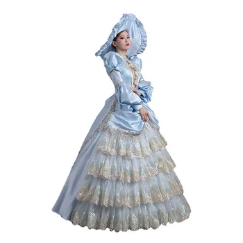 Aukštos Kokybės Pietų Belle Renesanso Princesės Viktorijos Pelenės Suknelė Suknelė Marija Antuanetė Vinjetė