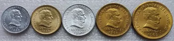 Urugvajus 1965 20.50 Centų 1.5.10 Pesas Monetos, Pilnas Komplektas 5 Vnt Unc Nekilnojamojo Originalus Monetų Kolekcija