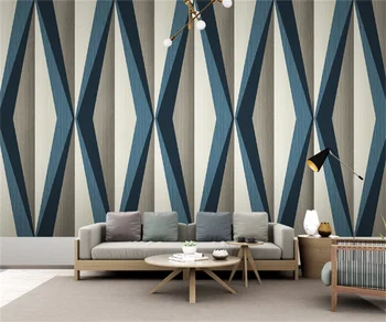 Šiaurės šalių šiuolaikinio minimalistinio 3D trimačių geometrinių grafika sofa-lova, TV foną, sienų tapyba užsakymą tapetai sienelė
