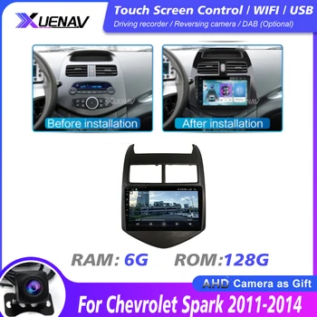 Automobilio Radijas Multimedia Stereo Grotuvo Chevrolet Spark 2011-2014 Automobilių radijo DVD GPS navigacijos grotuvas su carplay 6G 128G
