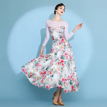 Naujas Dizainas, Mada, Retro Elegantiškas Suaugusiųjų Veiklos Abiti Da Ballo Standartas Konkurencijos Dėvėti Šokių Suknelė Kostiumas Moterims