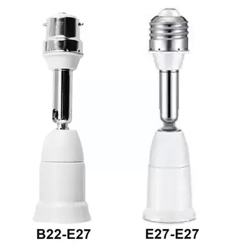 E27 į E27 LED Naujos Lanksti Lempa bazė Lemputės Lizdas, PC+ aliuminio Laikiklis Šviesos Keitikliai 10CM Balta Pratęsimo Su Z8Z4