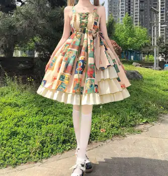 Gamyklos Originalaus Dizaino Lolita Dress Antspaudas Surinkimo Pasakų Sujungimas Diržas JSK Suknelė lolita drabužius gothic lolita dress