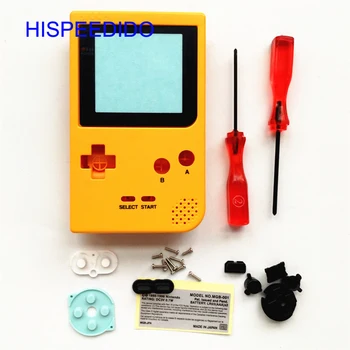 HISPEEDIDO 50pcs/daug Geltonos Aišku, Aišku, Mėlyna Violetinė pilka Pilnas Korpusas su Lukštais Nintendo Game boy Pocket GBP Padengti