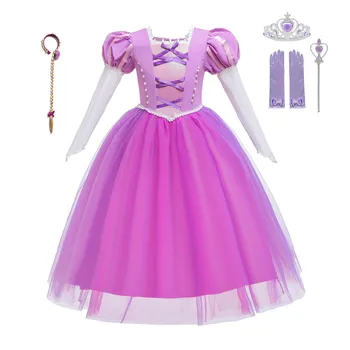 Mergina Rapunzel Suknelė Vaikams Išgalvotas Susivėlęs Princesė Suknelės Vaikams Kalėdų Karnavalas Cosplay Kostiumas Vaikams Gimtadienio Suknelės