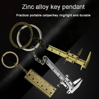 Mini Vernier Suportas Vertinimo Modelis Key Chain Matavimo Cinko Lydinys, Stilingas Sidabrinės Key Chain Medienos Apdirbimo Įrankiai