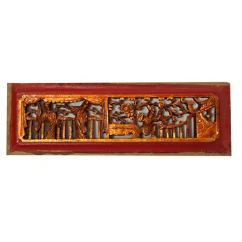 Senų medinių drožyba skydas nuo baldakimu lovos, Kinijos antikvariniai, Visi ranka raižyti